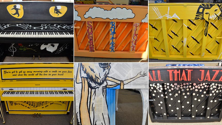Photo Preview: Broadway Shows Create Colorful New Pianos Fo…