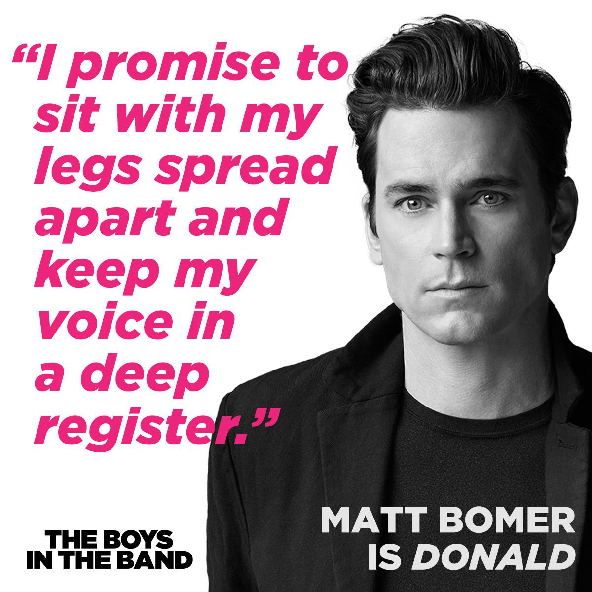 The Boys in the Band Broadway  Bomer Donald Quote