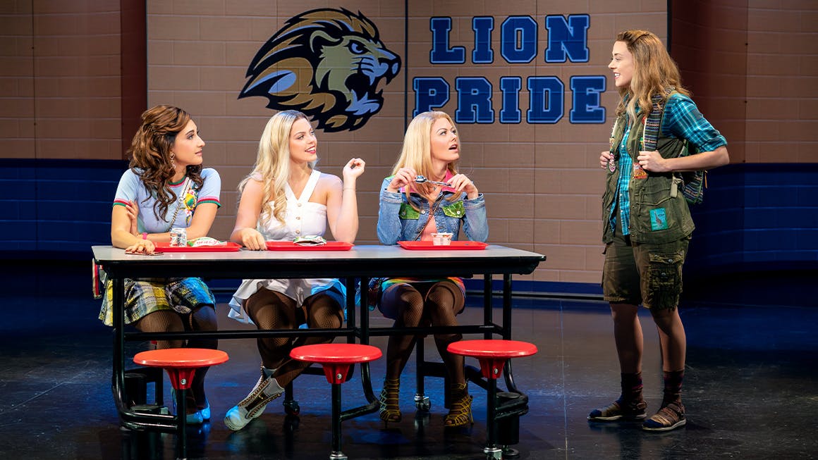 Mean Girls - 2019 Broadway - Krystina Alabado, Renee Rapp, Kate Rockwell, and Erika Henningsen