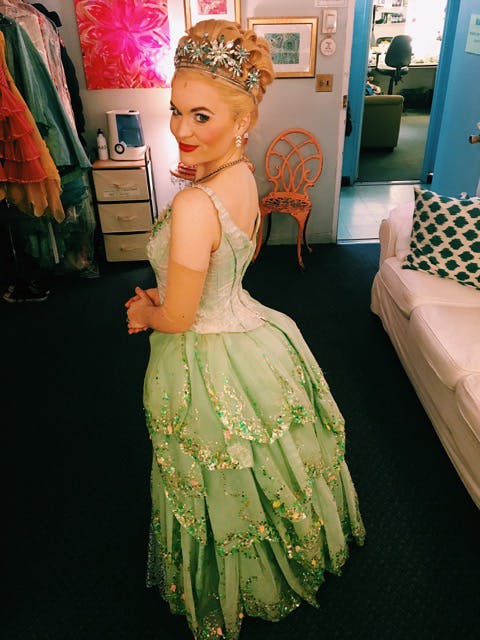 Amanda Jane Cooper- Glinda- Wicked- Broadway- Musical- Costumes- Engagement Dress