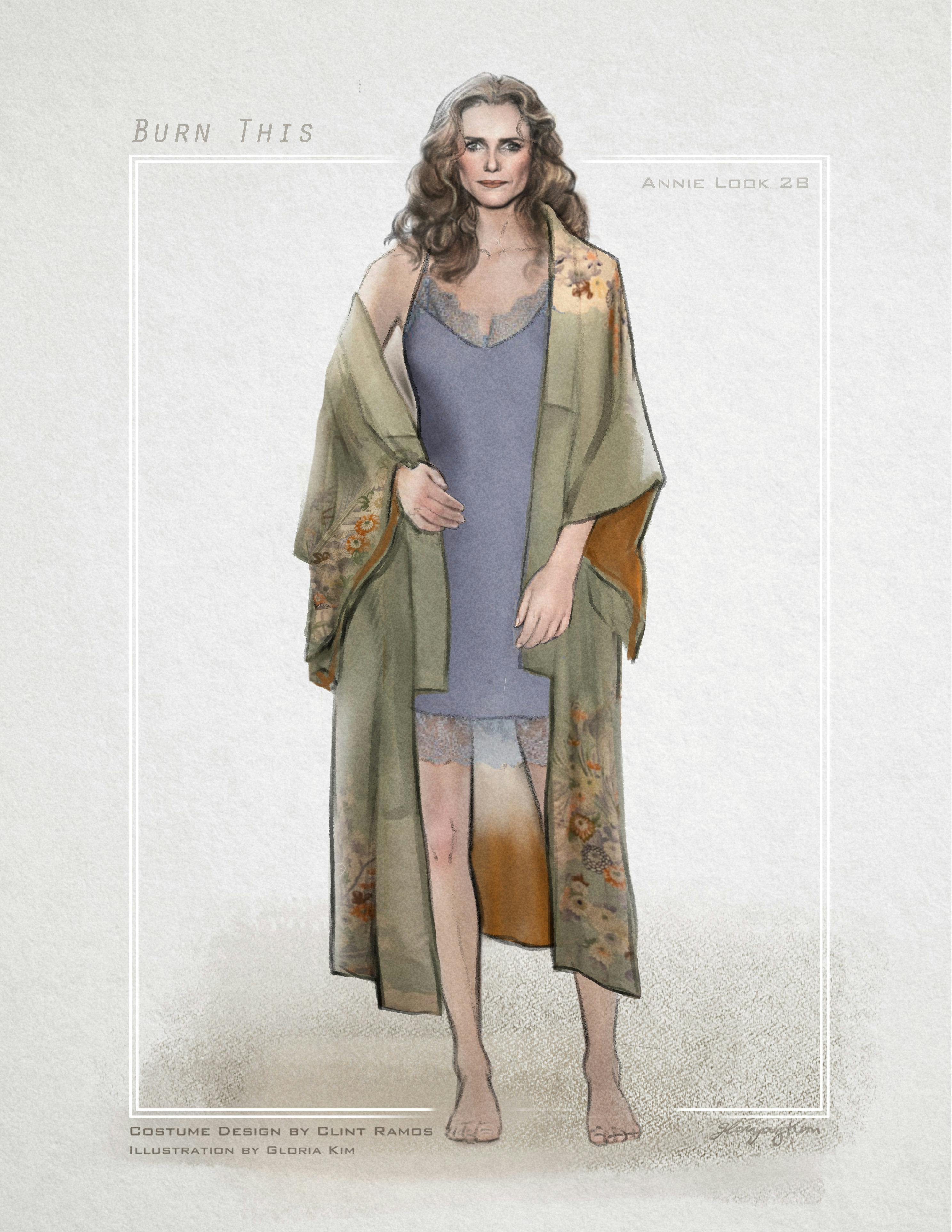 Clint Ramos-Burn This Broadway Revival-Keri Russell Anna Costume Design-Kimono