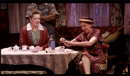 Julie Halston- GIF- You Can't Take It With You- Drinking GIF- Flask GIF- Bad News GIF