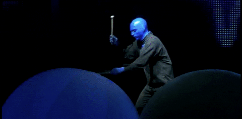 Blue Man Group Drumming GIF