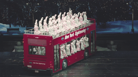 Rockettes New York at Christmas Bus GIF