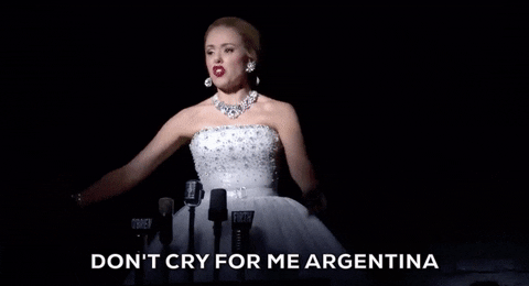 Janet Dacal- Evita- GIF- Don't Cry for Me Argentina- Prince of Broadway