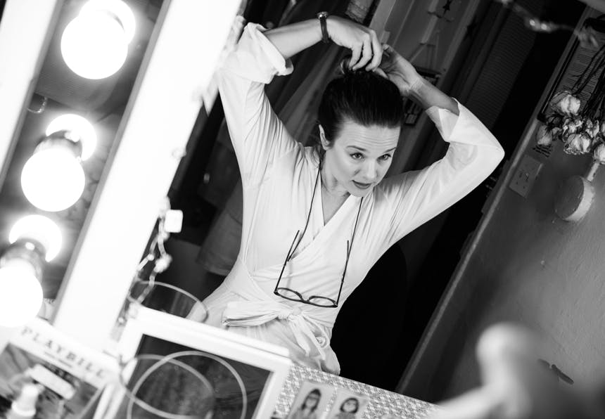 Lenne Klingaman-Waitress-Musical Broadway-Backstage Dressing Room-BroadwayBox-Jenny Anderson