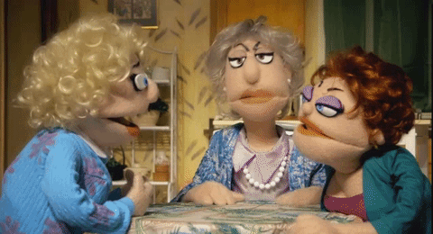 The Golden Girls GIF- Puppets GIF- Dorothy GIF- Faint GIF
