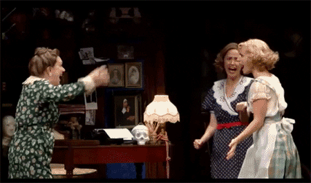 Rose Byrne- Kristine Nielsen- Annaleigh Ashford- GIF- You Can't Take It With You- Happy GIf- Excited GIF