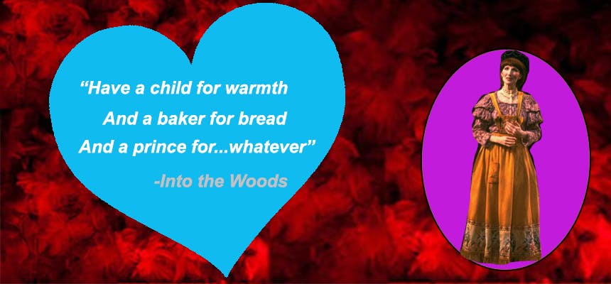 Stephen Sondheim Valentine's Day Card- Into the Woods