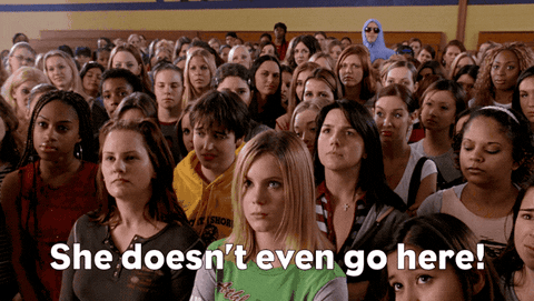 Mean Girls Movie GIF- Go here