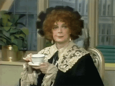 Maggie Smith GIF- Broadway- Sipping Tea GIF- Spilling the T GIF