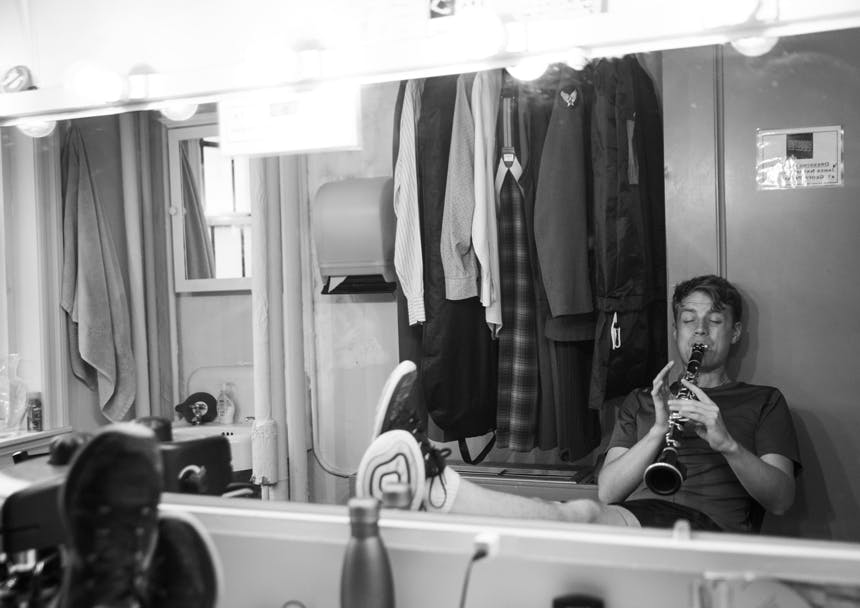 Nate Hopkins- Bandstand- broadway- musical- Dressing room