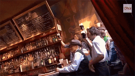 Once- Broadway- Drinks- Cast- GIF
