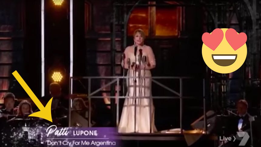 Patti LuPone GIF- Evita Grammy Awards Don't Cry for Me Argentina