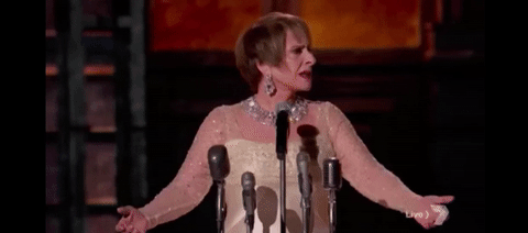 Patti LuPone GIF- Evita GIF- Arms- Grammy Awards Don't Cry for Me Argentina