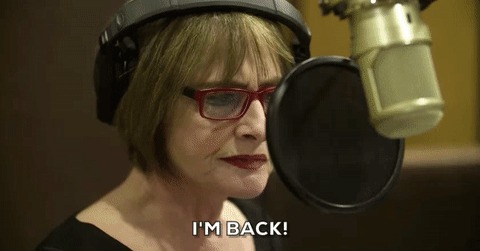 Patti LuPone GIF- War Paint- Recording- I'm Back GIF