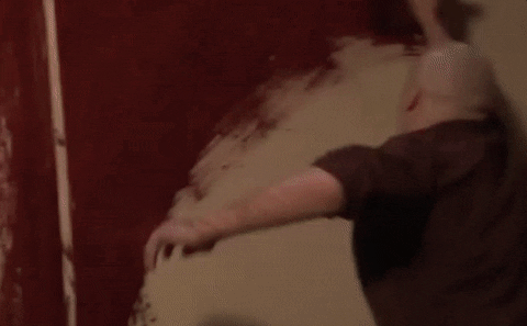 alfred molina Gif- red - broadway- painting gif