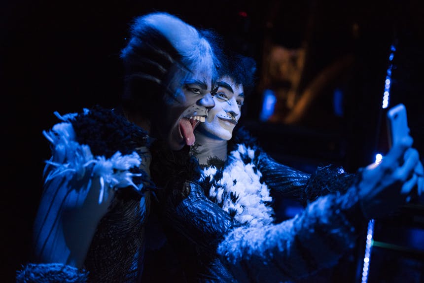 Cats- Broadway- Revival- Backstage- Ahmad Simmons -Ricky Ubeda- Selfie