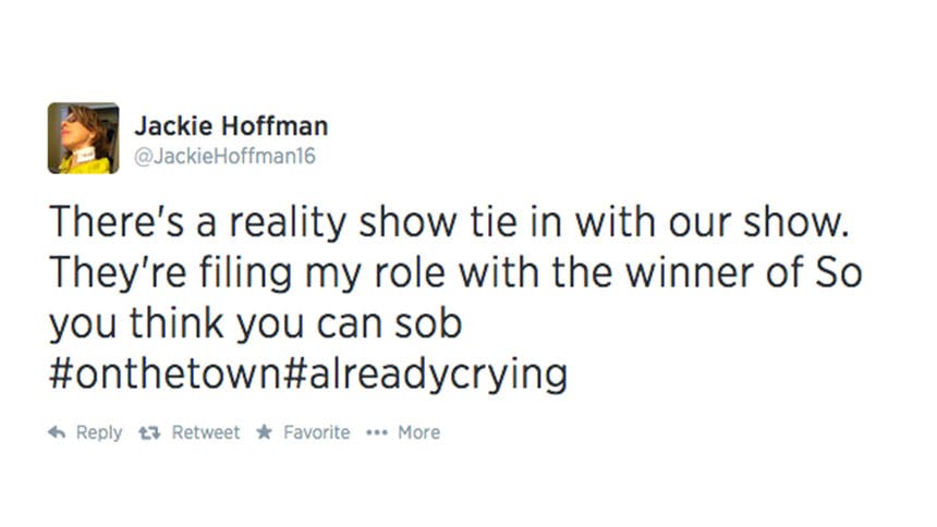 On the Town- Twitter- Jackie Hoffman