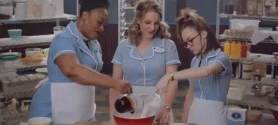 Waitress GIF- Jessie Mueller GIF- Charity Angel Dawson GIF- Caitlin Houlahan GIF- Baking GIF