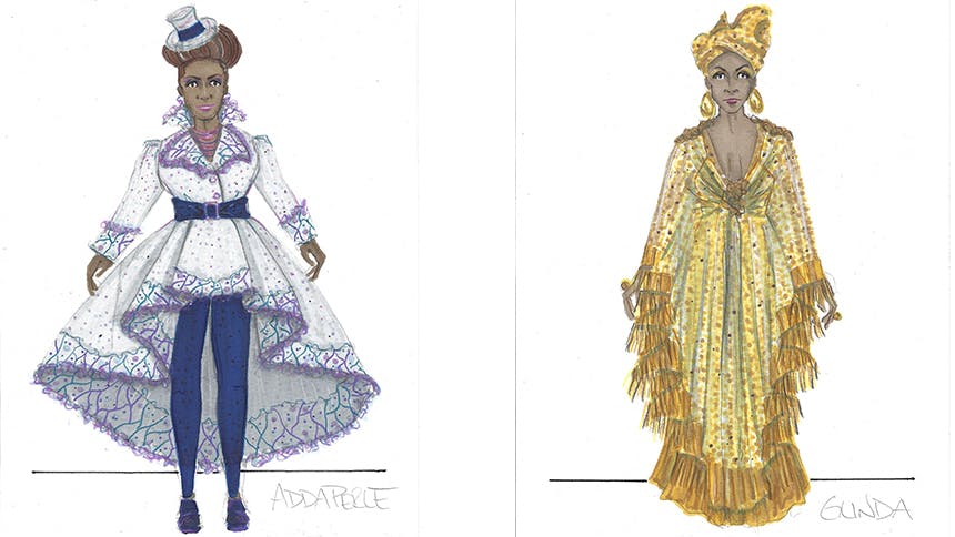 The Wiz-The Muny- Costume Design-Leon Dobkowski- Glinda & Addaperle