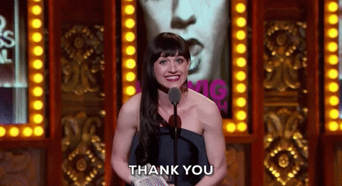 Lena Hall GIF- Tony Award GIF- Thank You GIF