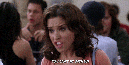You Cant sit with us gif