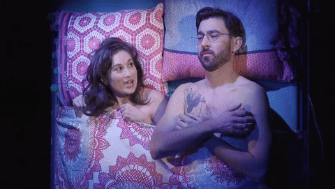 Max Crumm GIF- Lucy DeVito GIF- Hot Mess - Morning After GIF- Shh GIF