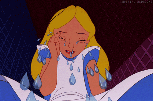 Heartbreak gif- Alice crying- wonderland gif