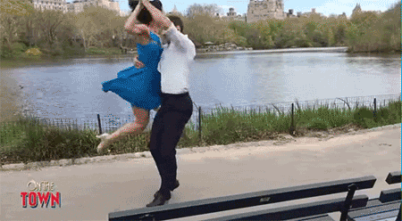 Tony Yazbeck GIF- On the Town-Central park