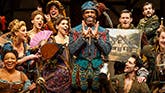 Andre Ward as the Minstrel & the cast of 'Something Rotten!'