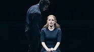 Okieriete Onaodowan as Nils Krogstad and Jessica Chastain as Nora Helmer in A Doll's House