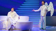 Sean Hayes as God and David Josefsberg as an Angel in An Act of God