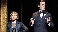 Olivia Holt as Roxie Hart and Erich Bergen as Billy Flynn in Chicago