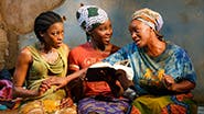 Pascale Armand as Bessie, Lupita Nyong'o as The Girl and Saycon Sengbloh as Helena in Eclipsed