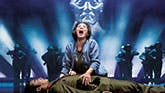 Eva Noblezada as Kim and Devin Llaw as Thuy in Miss Saigon on Broadway.