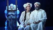 Danny Burstein as Tevye and Jessica Hecht as Golde in Fiddler On The Roof