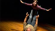 Michael Cerveris as Bruce Bechdel and Gabriella Pizzolo as Small Alison in Fun Home