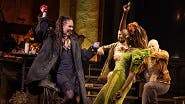 Solea Pfeiffer as Eurydice and Jewelle Blackman as Persephone in Hadestown