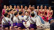 Marin Mazzie as Anna and the cast of The King and I