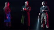 Maria Dizzia as First Witch/Lady Macduff/Doctor, Daniel Craig as Macbeth and Amber Gray as Banquo