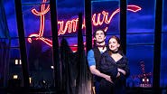 Derek Klena as Christian and Joanna "JoJo" Levesque as Satine in Moulin Rouge!