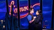 Casey Cott as Christian and Courtney Reed as Satine in Moulin Rouge!