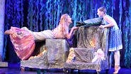 Raina Silver as Coral the Little Mermaid and Avery Ilardi as Solo the Turtle in The Little Mermaid