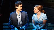 Drew Gehling as Dr. Pomatter and Jessie Mueller as Jenna in Waitress