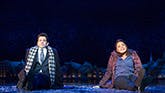 Andy Karl as Phil and Barrett Doss as Rita in Groundhog Day on Broadway.