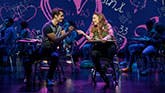 Kyle Selig as Aaron Samuels and Erika Henningsen as Cady Heron in Mean Girls on Broadway