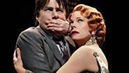 Zach Braff as David Shayne and Marin Mazzie as Helen Sinclair in 'Bullets Over Broadway.'