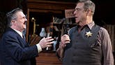 Nathan Lane as Walter Burns and John Goodman as Sheriff Hartman in 'The Front Page'