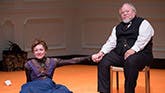 Julie White as Nora and Stephen McKinley Henderson as Torvald in A Doll's House Part 2.
